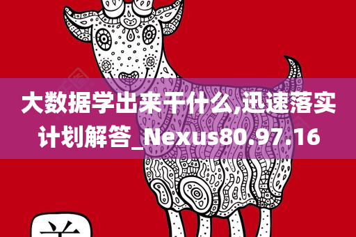 大数据学出来干什么,迅速落实计划解答_Nexus80.97.16