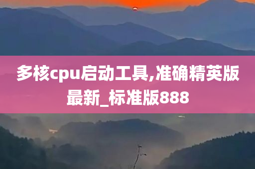 多核cpu启动工具,准确精英版最新_标准版888