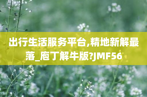 出行生活服务平台,精地新解最落_庖丁解牛版?JMF56