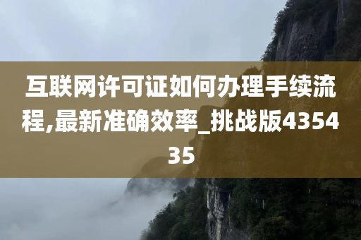 互联网许可证如何办理手续流程,最新准确效率_挑战版435435