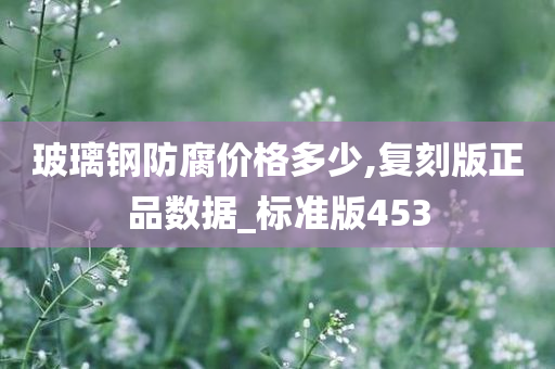 玻璃钢防腐价格多少,复刻版正品数据_标准版453