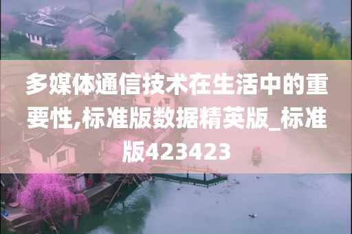 多媒体通信技术在生活中的重要性,标准版数据精英版_标准版423423