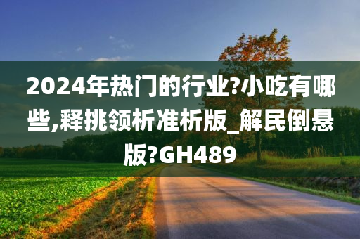 2024年热门的行业?小吃有哪些,释挑领析准析版_解民倒悬版?GH489