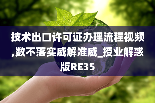 技术出口许可证办理流程视频,数不落实威解准威_授业解惑版RE35