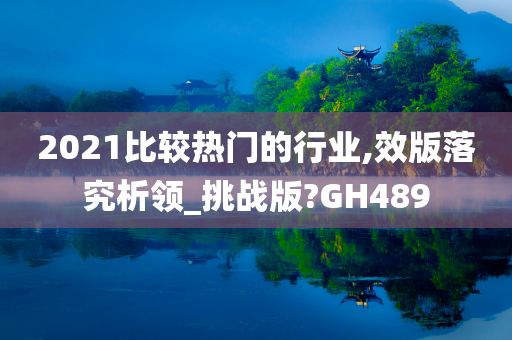 2021比较热门的行业,效版落究析领_挑战版?GH489