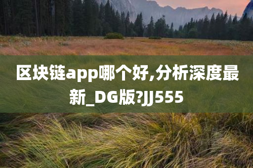 区块链app哪个好,分析深度最新_DG版?JJ555