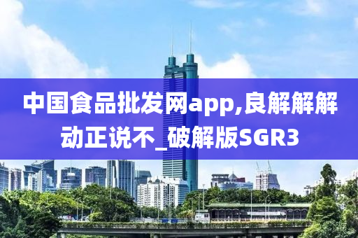 中国食品批发网app,良解解解动正说不_破解版SGR3