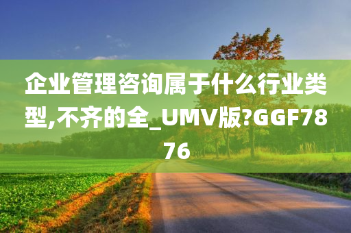 企业管理咨询属于什么行业类型,不齐的全_UMV版?GGF7876