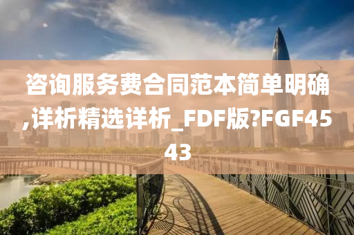 咨询服务费合同范本简单明确,详析精选详析_FDF版?FGF4543