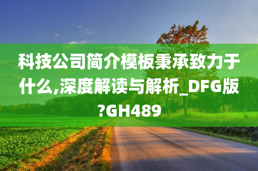 科技公司简介模板秉承致力于什么,深度解读与解析_DFG版?GH489