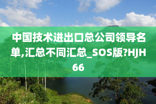 中国技术进出口总公司领导名单,汇总不同汇总_SOS版?HJH66