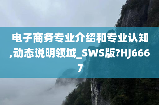 电子商务专业介绍和专业认知,动态说明领域_SWS版?HJ6667