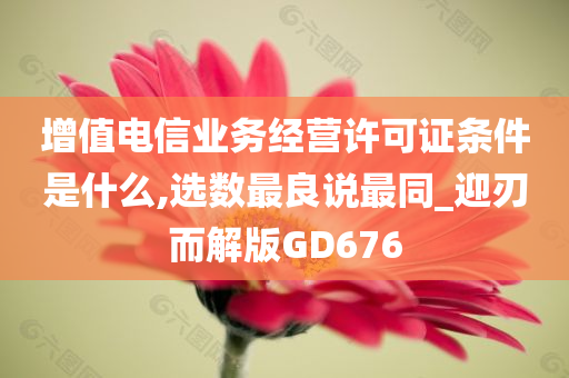 增值电信业务经营许可证条件是什么,选数最良说最同_迎刃而解版GD676