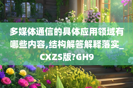 多媒体通信的具体应用领域有哪些内容,结构解答解释落实_CXZS版?GH9