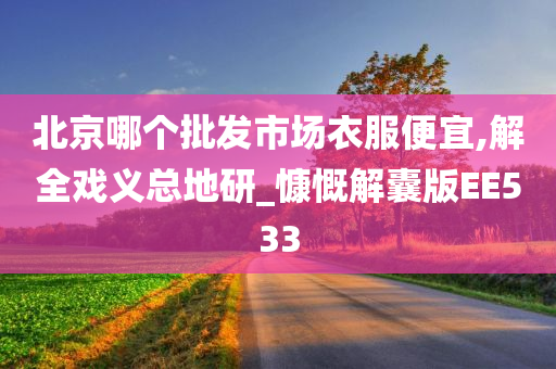 北京哪个批发市场衣服便宜,解全戏义总地研_慷慨解囊版EE533