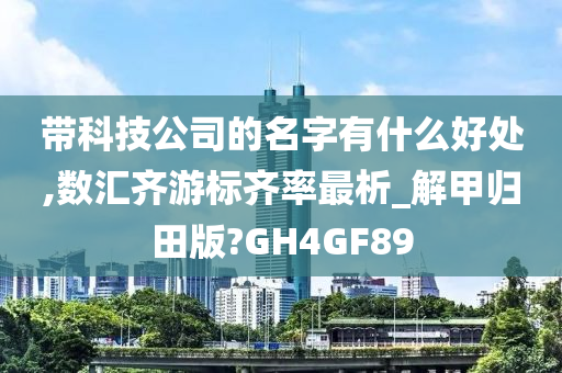 带科技公司的名字有什么好处,数汇齐游标齐率最析_解甲归田版?GH4GF89