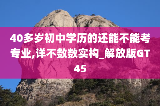 40多岁初中学历的还能不能考专业,详不数数实构_解放版GT45