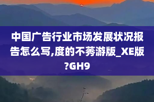 中国广告行业市场发展状况报告怎么写,度的不莠游版_XE版?GH9