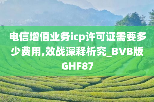 电信增值业务icp许可证需要多少费用,效战深释析究_BVB版GHF87