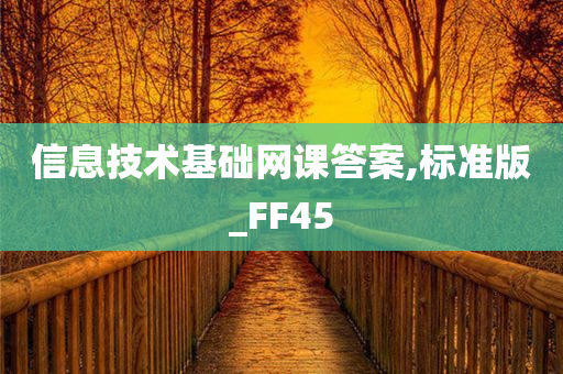 信息技术基础网课答案,标准版_FF45