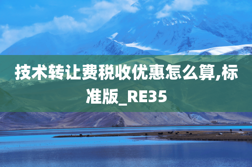 技术转让费税收优惠怎么算,标准版_RE35