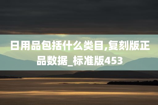 日用品包括什么类目,复刻版正品数据_标准版453