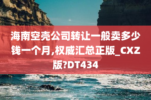 海南空壳公司转让一般卖多少钱一个月,权威汇总正版_CXZ版?DT434