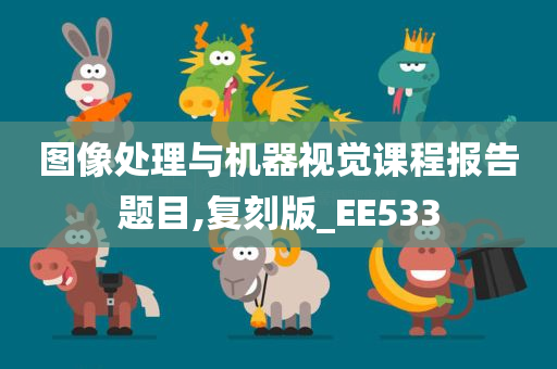 图像处理与机器视觉课程报告题目,复刻版_EE533