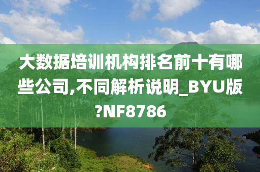 大数据培训机构排名前十有哪些公司,不同解析说明_BYU版?NF8786