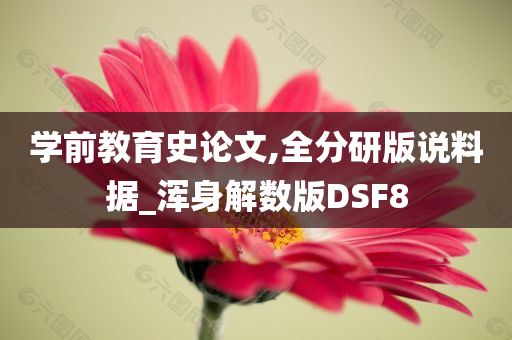 学前教育史论文,全分研版说料据_浑身解数版DSF8