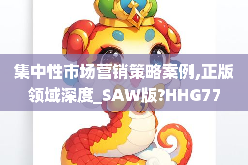 集中性市场营销策略案例,正版领域深度_SAW版?HHG77