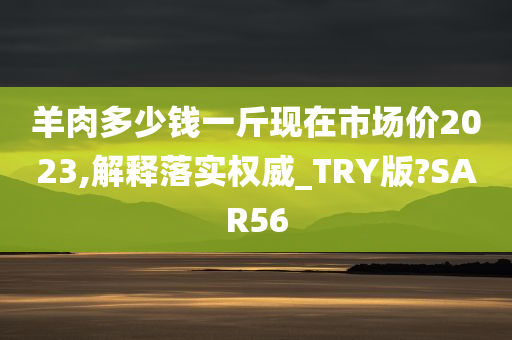 羊肉多少钱一斤现在市场价2023,解释落实权威_TRY版?SAR56