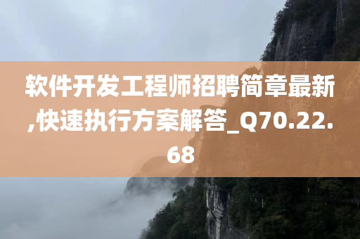 软件开发工程师招聘简章最新,快速执行方案解答_Q70.22.68