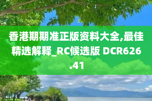 香港期期准正版资料大全,最佳精选解释_RC候选版 DCR626.41