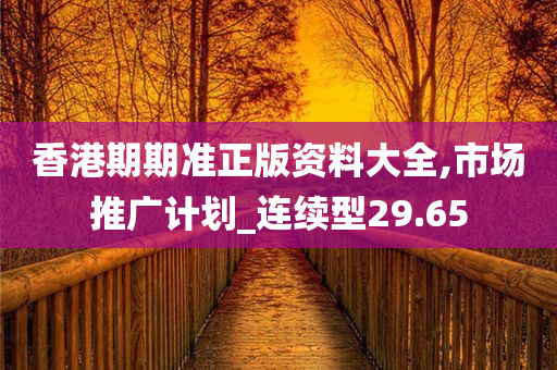 香港期期准正版资料大全,市场推广计划_连续型29.65