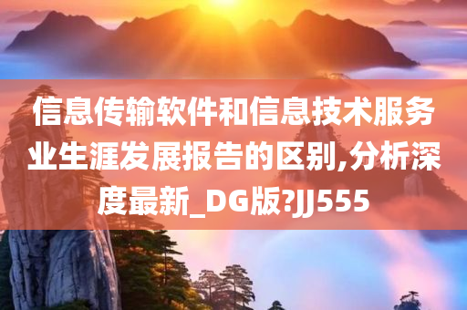 信息传输软件和信息技术服务业生涯发展报告的区别,分析深度最新_DG版?JJ555