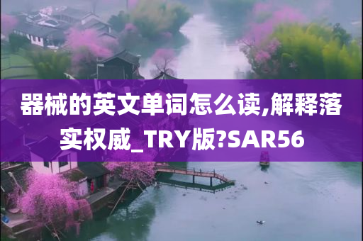 器械的英文单词怎么读,解释落实权威_TRY版?SAR56