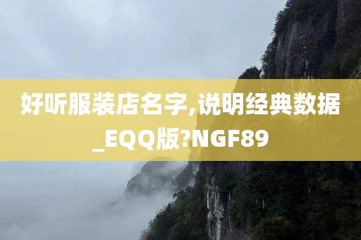 好听服装店名字,说明经典数据_EQQ版?NGF89