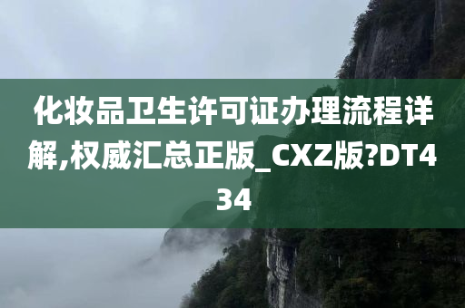 化妆品卫生许可证办理流程详解,权威汇总正版_CXZ版?DT434