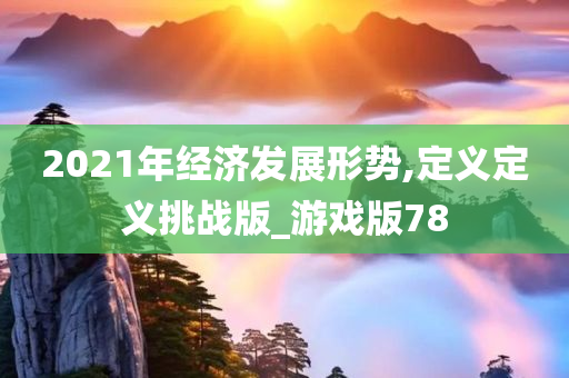 2021年经济发展形势,定义定义挑战版_游戏版78