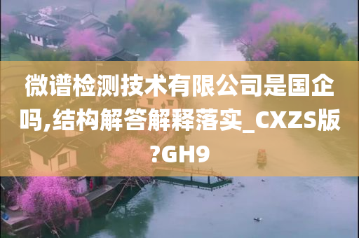 微谱检测技术有限公司是国企吗,结构解答解释落实_CXZS版?GH9