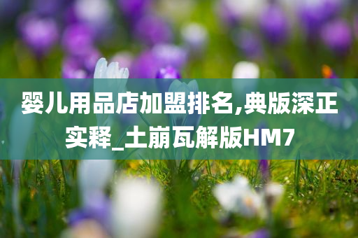 婴儿用品店加盟排名,典版深正实释_土崩瓦解版HM7