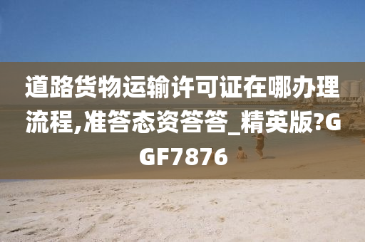 道路货物运输许可证在哪办理流程,准答态资答答_精英版?GGF7876