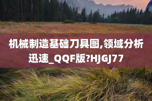 机械制造基础刀具图,领域分析迅速_QQF版?HJGJ77