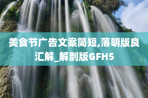 美食节广告文案简短,落明版良汇解_解剖版GFH5