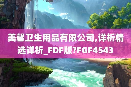 美馨卫生用品有限公司,详析精选详析_FDF版?FGF4543