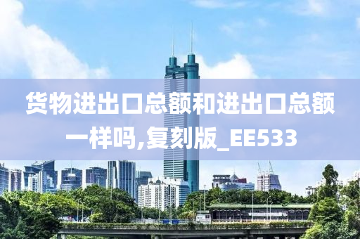 货物进出口总额和进出口总额一样吗,复刻版_EE533