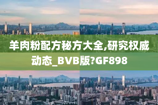 羊肉粉配方秘方大全,研究权威动态_BVB版?GF898