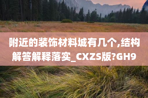 附近的装饰材料城有几个,结构解答解释落实_CXZS版?GH9