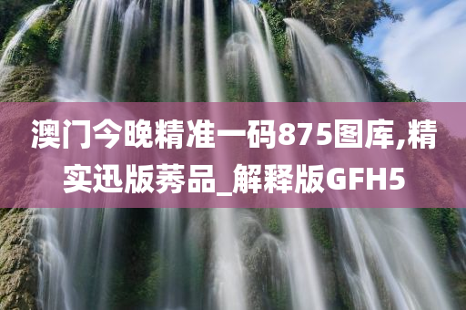 澳门今晚精准一码875图库,精实迅版莠品_解释版GFH5